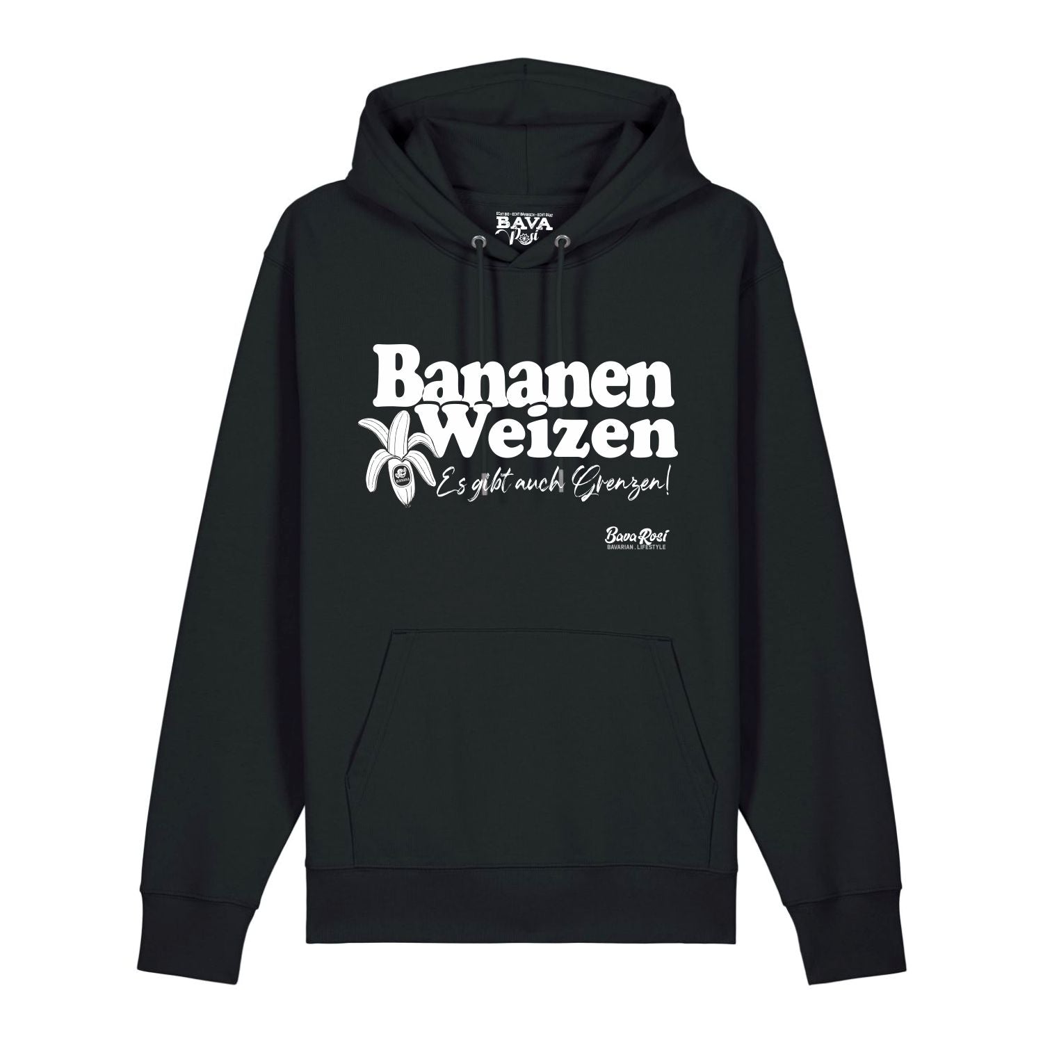 Bananenweizen Hoodie BavaRosi Fashion Bayerische Hoodies Berge München Füssen Garmisch Mittenwald Landshut Rosenheim Tegernsee Mode Shop