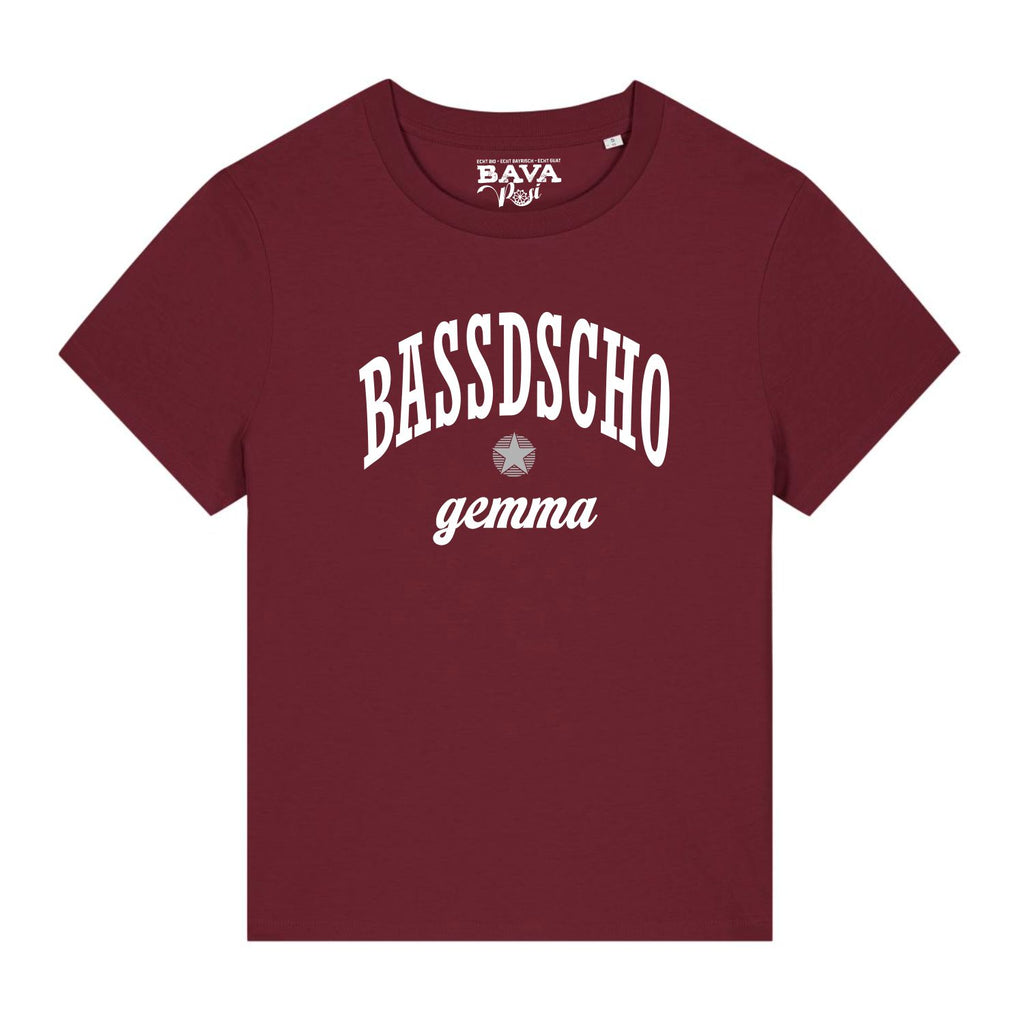 Bassd Scho Gemma Damen Shirt BavaRosi Fashion Bayerischer Biergarten Hoodie Tracht Strawanza Buadepp Bavarian Caps Shop München Regensburg Augsburg Schrobenhausen Pfaffenhofen Geisenfeld Vohburg Markstadl Tegernsee Garmisch Füssen Allgäu Alpin Mode