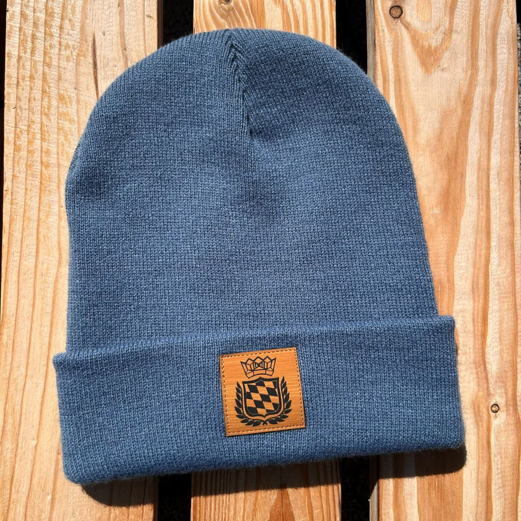 Mützn #ROYALBAVARIAN Bayern Beanie mit Lederlabel für Damen & Herren | Bayerisches Wappen Strickmütze