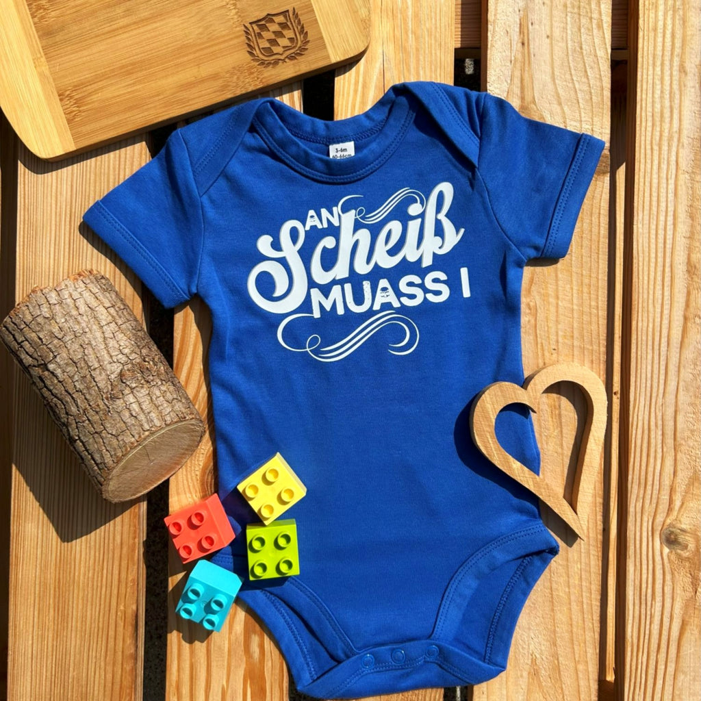 #ANSCHEISSMUASSI Bayerischer Baby Body | Süße Babysachen für Jungen und Mädchen als Geschenk zur Geburt