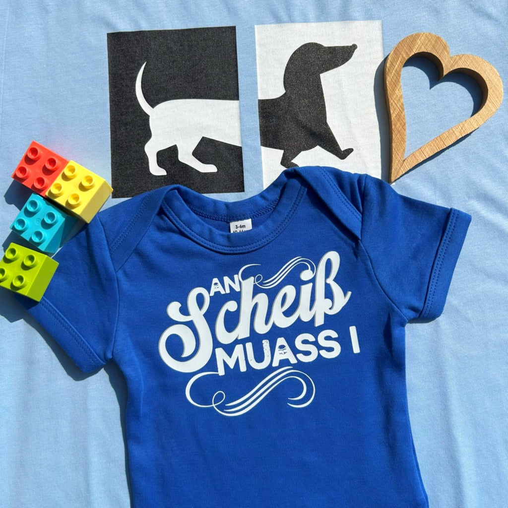 #ANSCHEISSMUASSI Bayerischer Baby Body | Süße Babysachen für Jungen und Mädchen als Geschenk zur Geburt