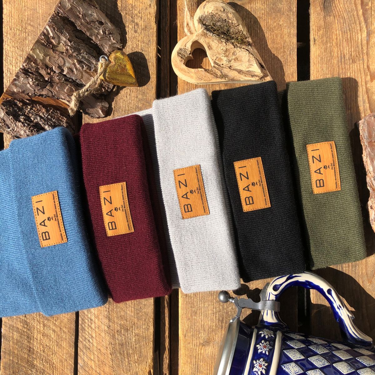 Mützn #BAZI Bayern Beanie mit Lederlabel für Herren | Bayerische Strickmütze