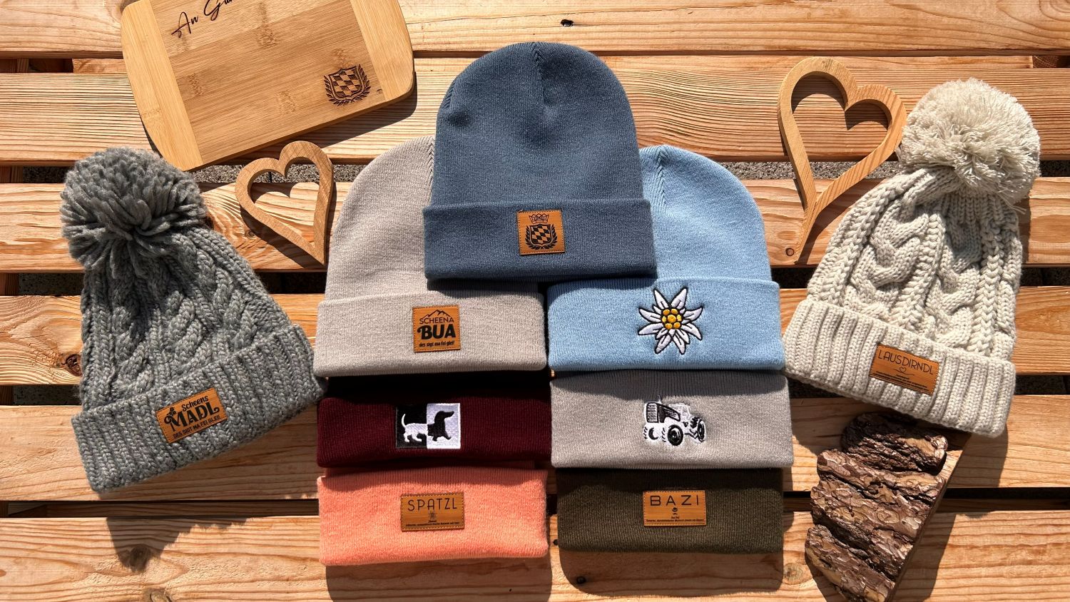 Lustige und stylische Bayerische Mützen bestickt Bavarian Caps Bavarian Mützen Bayerische Mütze mit Bayern Wappen oder Edelweiss Dackel Traktor