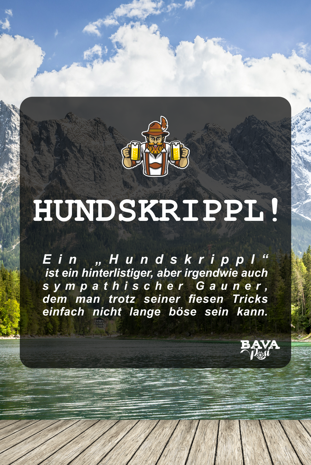 Hundskrüppel Bayerische Flüche und bayerische Schimpfwörter und Beleidigungen BavaRosi Fashion