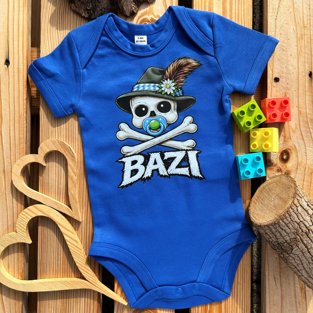 #BAZI Skull Bayerischer Baby Body | Süße Babysachen für Jungen als Geschenk zur Geburt
