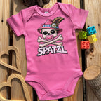 #SPATZL Skull Bayerischer Baby Body | Süße Babysachen für Mädchen als Geschenk zur Geburt
