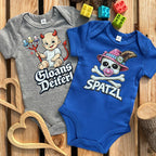 #SPATZL Skull Bayerischer Baby Body | Süße Babysachen für Mädchen als Geschenk zur Geburt
