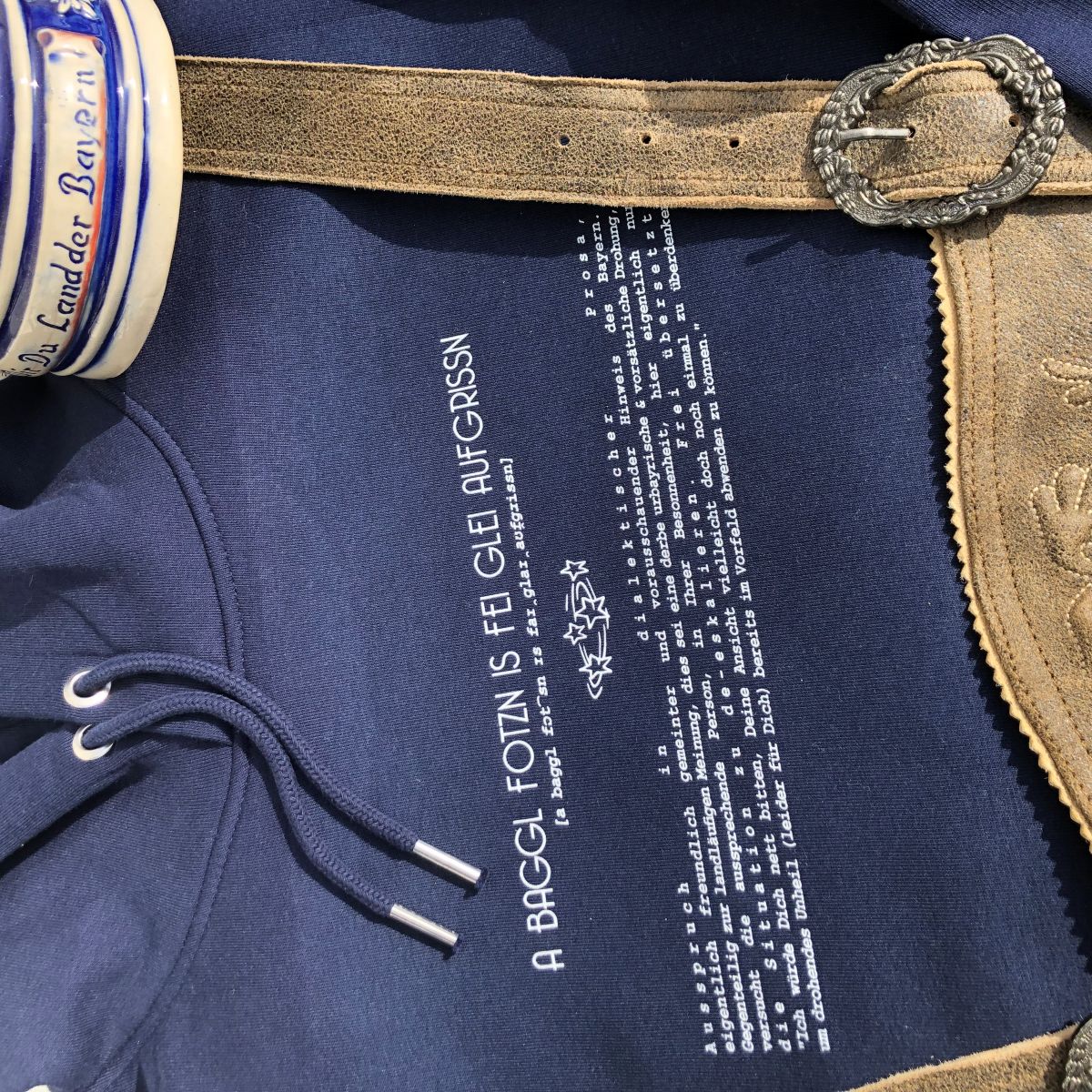 #BAGGLFOTZN Lexikon Hoodie für Damen & Herren aus Bio-Baumwolle | Bayerischer Kapuzenpullover