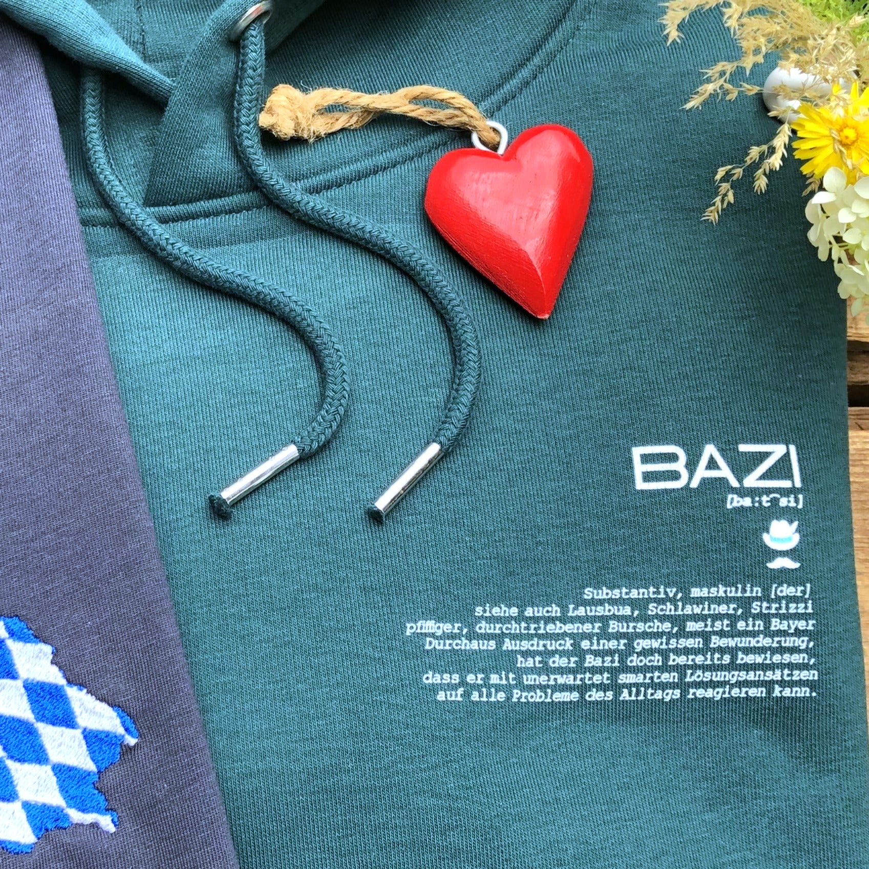 #BAZI Herren Hoodie aus Bio-Baumwolle | Bayerischer Kapuzenpullover