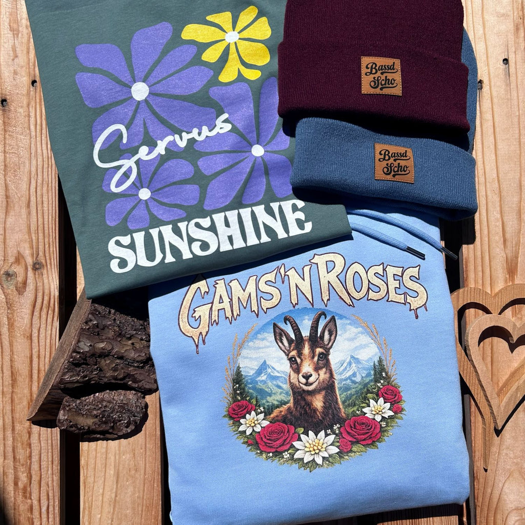 #GAMSNROSES Soft Hoodie für Damen & Herren aus Bio-Baumwolle | Bayerischer Kapuzenpullover