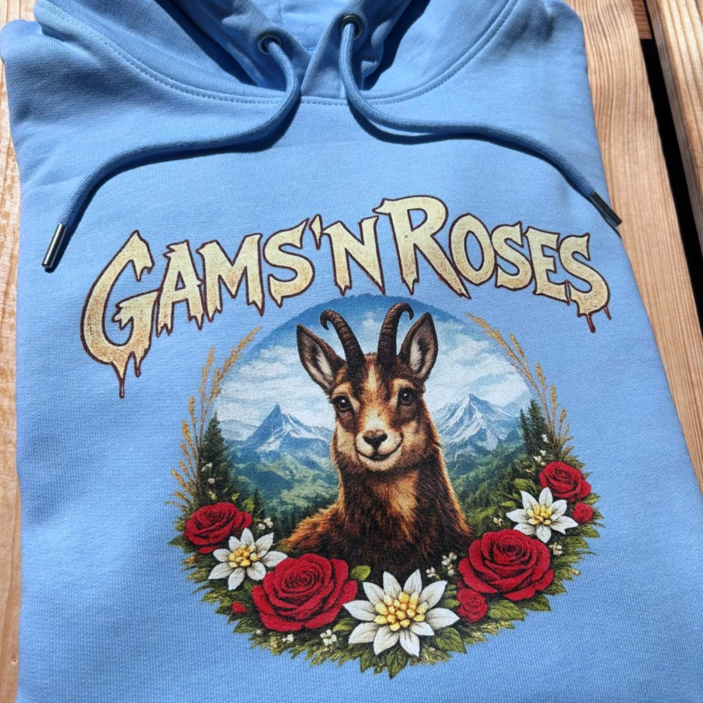 #GAMSNROSES Soft Hoodie für Damen & Herren aus Bio-Baumwolle | Bayerischer Kapuzenpullover