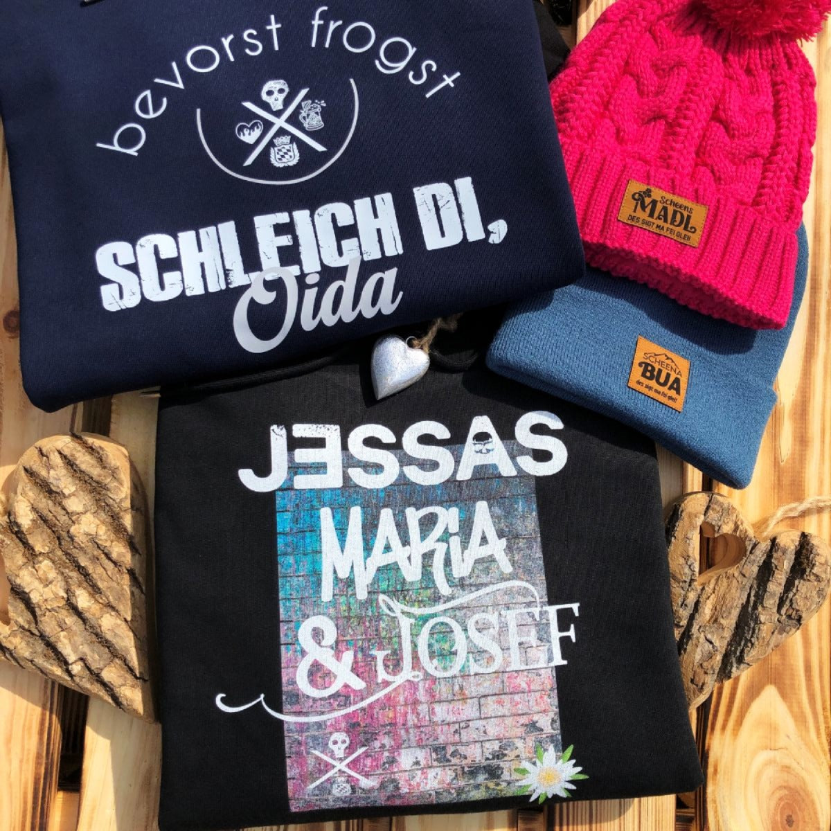 #JESSASMARIAJOSEF Hoodie für Damen & Herren aus Bio-Baumwolle | Bayerischer Kapuzenpullover