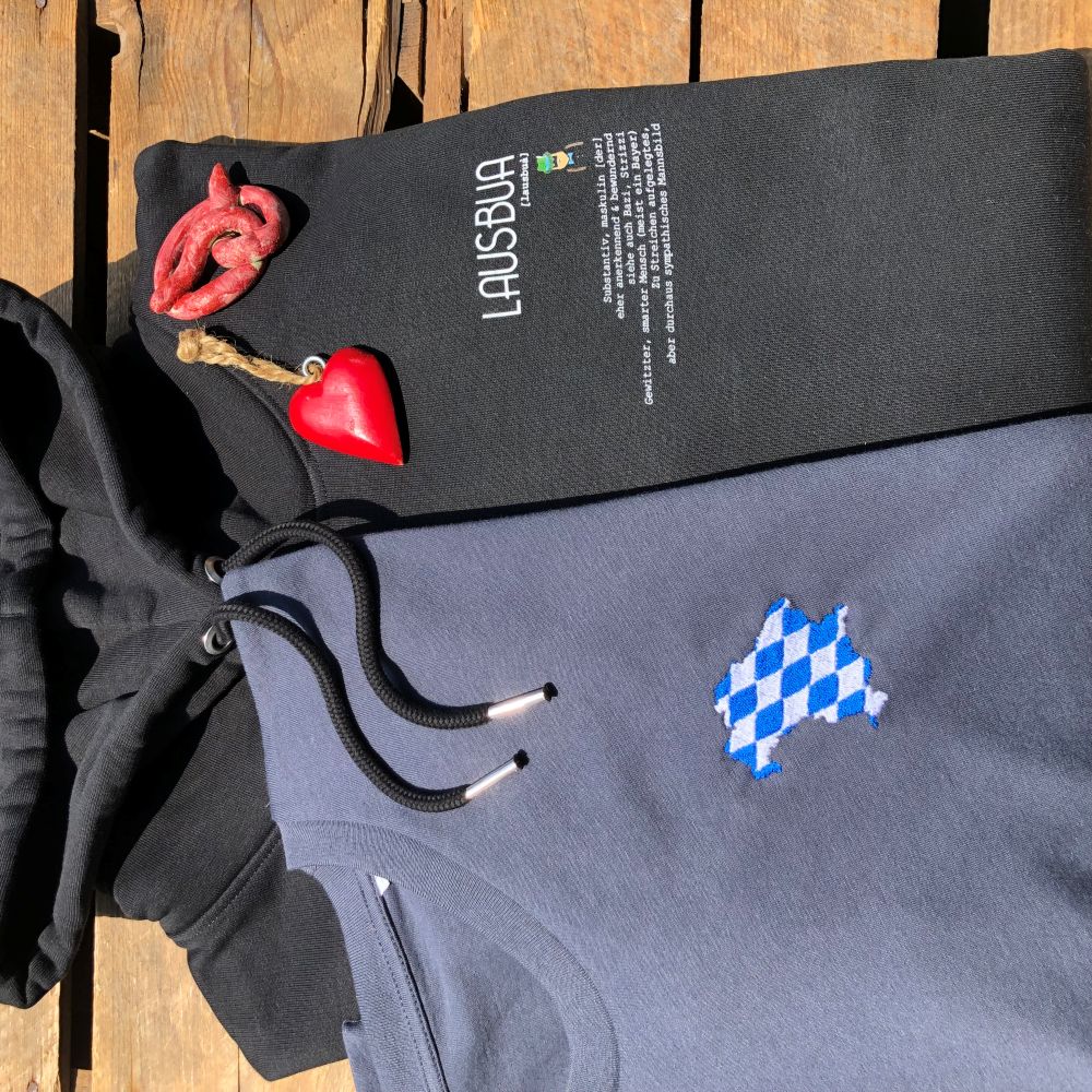 #LAUSBUA Herren Hoodie aus Bio-Baumwolle | Bayerischer Kapuzenpullover