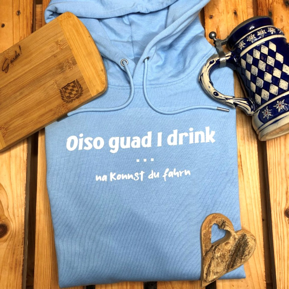 #OISOGUADIDRINK Hoodie für Damen & Herren aus Bio-Baumwolle | Bayerischer Kapuzenpullover