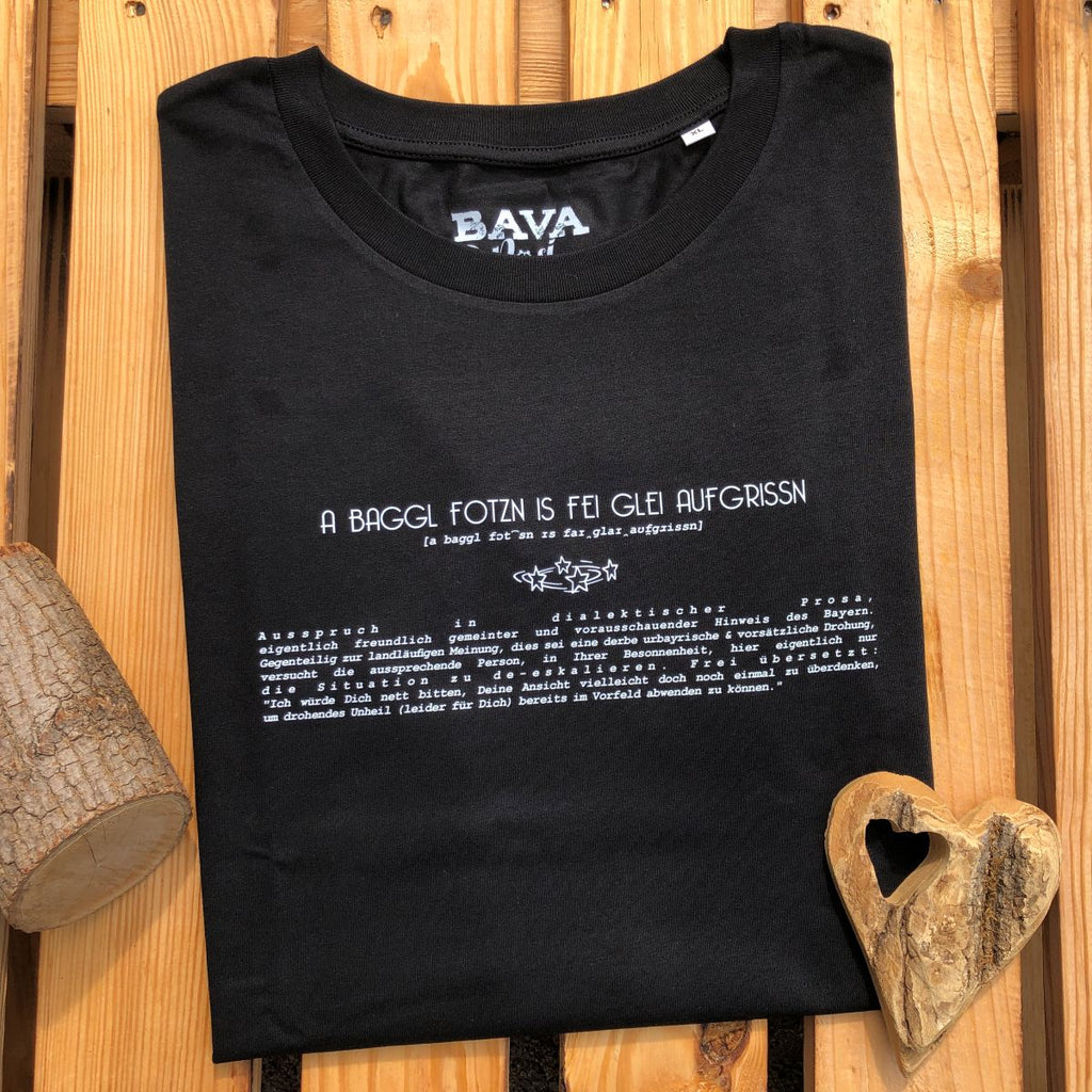 #BAGGLFOTZN Lexikon Damen T-Shirt aus Bio Baumwolle