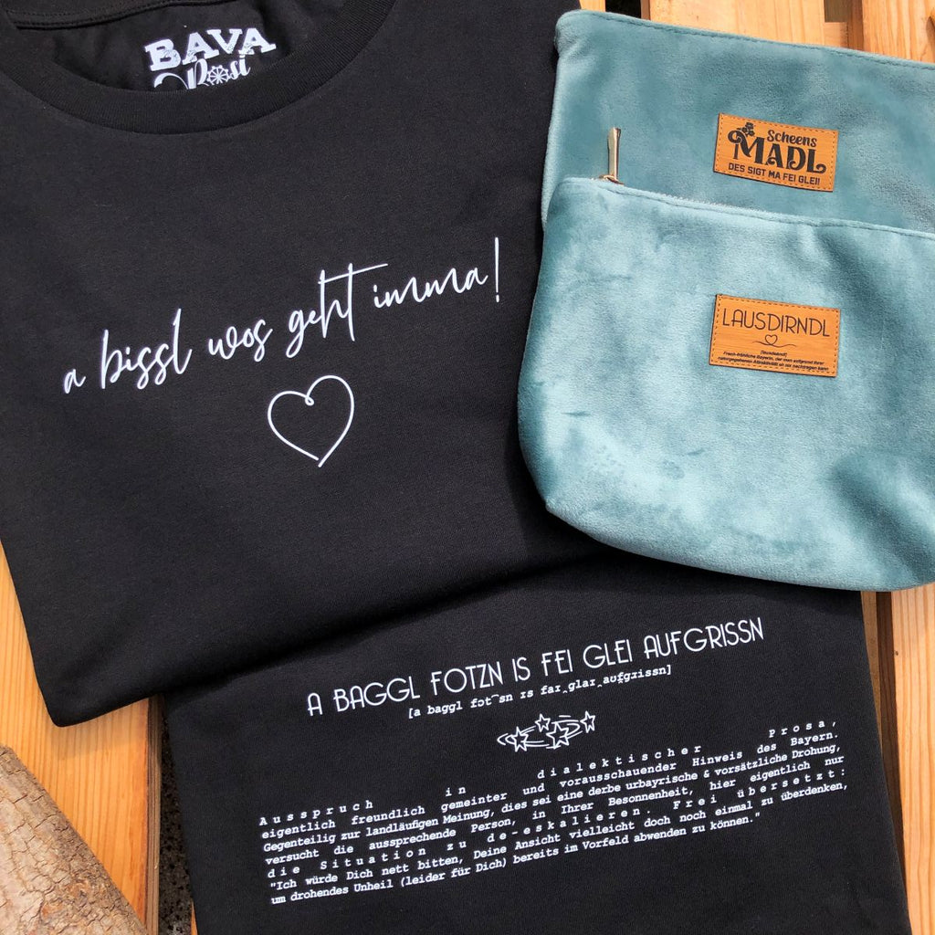 #BAGGLFOTZN Lexikon Damen T-Shirt aus Bio Baumwolle