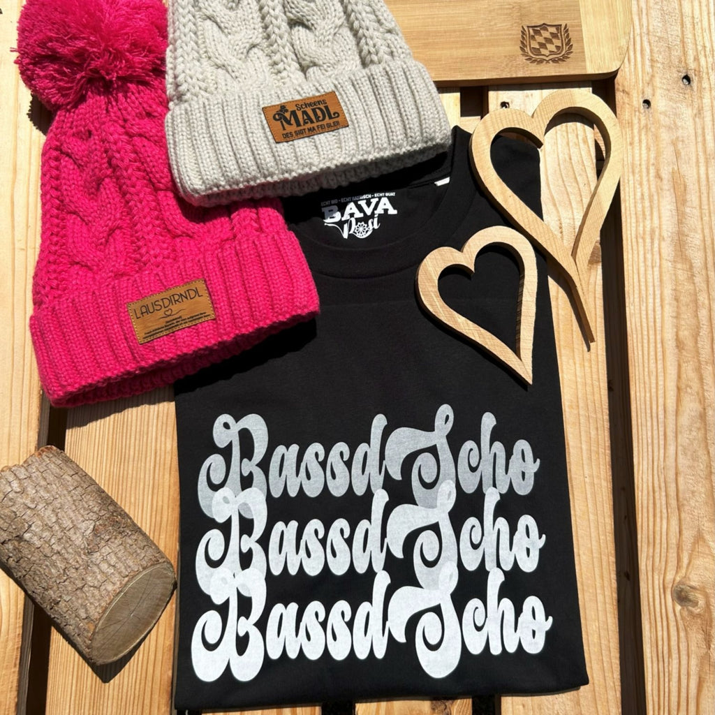 #BASSDSCHOhoch3 Damen T-Shirt aus Bio Baumwolle