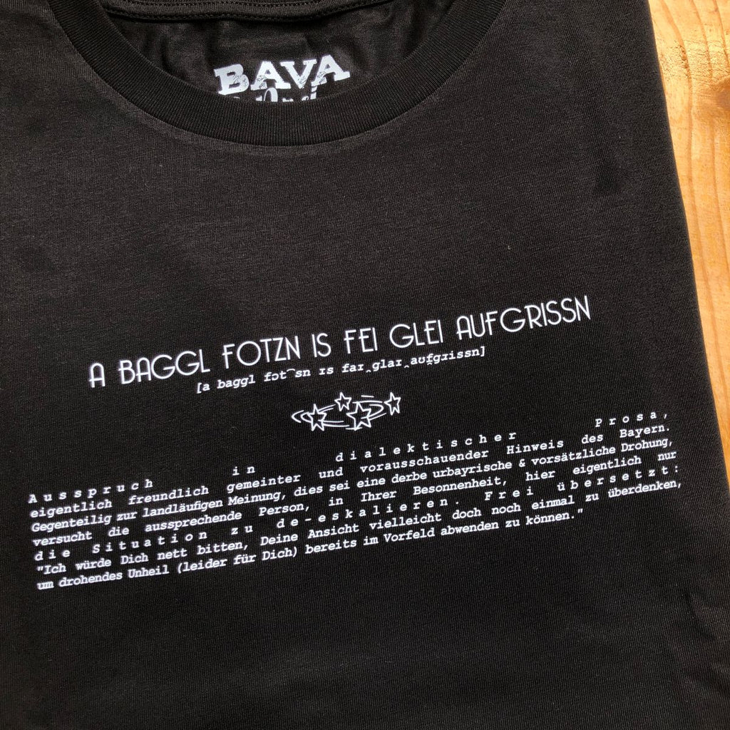 #BAGGLFOTZN Lexikon Damen T-Shirt aus Bio Baumwolle