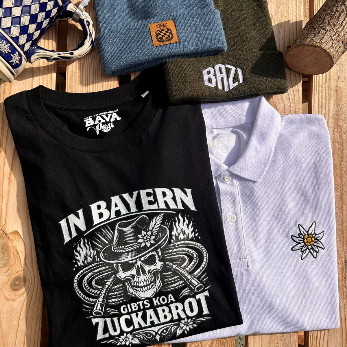 #EDELWEISS Besticktes Herren Poloshirt | Bayerisches Wiesn & Oktoberfest Outfit