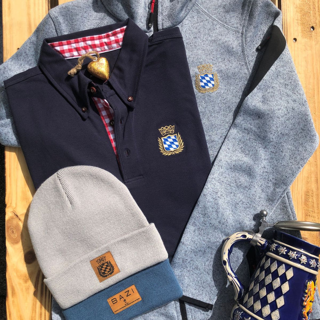 Mützn #ROYALBAVARIAN Bayern Beanie mit Lederlabel für Damen & Herren | Bayerisches Wappen Strickmütze