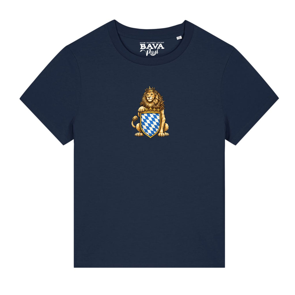 Bayerischer Löwe Damen Shirt BavaRosi Fashion Trachten-Shirts Bayern Damen T-Shirts Wiesn Oktoberfest Volksfest Mode Bayern Berge Frauen Shirts Strawanza Buadepp Bavarian Caps Shirts Wiesn Outfit Oktoberfest Outfit Volksfest Damen T-Shirts Pfaffenhofen Geisenfeld Tegernsee München Regensburg Ingolstadt Augsburg Shop