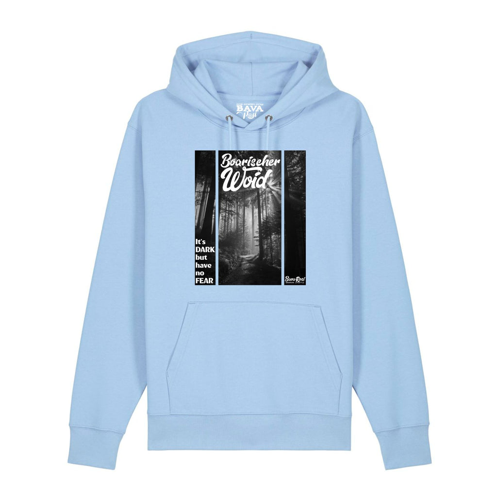 Boarischer Woid Hoodie Bayerischer Wald Hoodie BavaRosi Fashion Bayerische Hoodies Berge München Füssen Garmisch Mittenwald Landshut Rosenheim Tegernsee Mode Shop