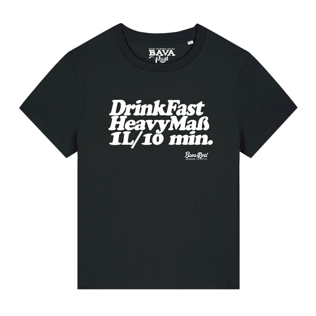 Drink Fast ein Liter Maß Bier Damen Shirt Bayerische Damen Shirts München Freising Erding Rosenheim Augsburg Regensburg Garmisch Füssen Mode Shop
