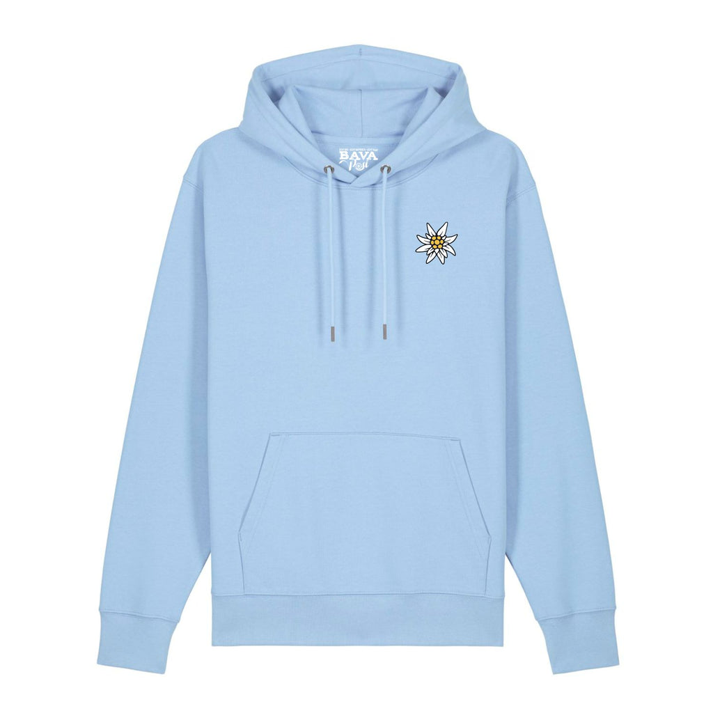 Edelweiß Hoodie Bestickt BavaRosi Fashion Bayerische Design Hoodies München