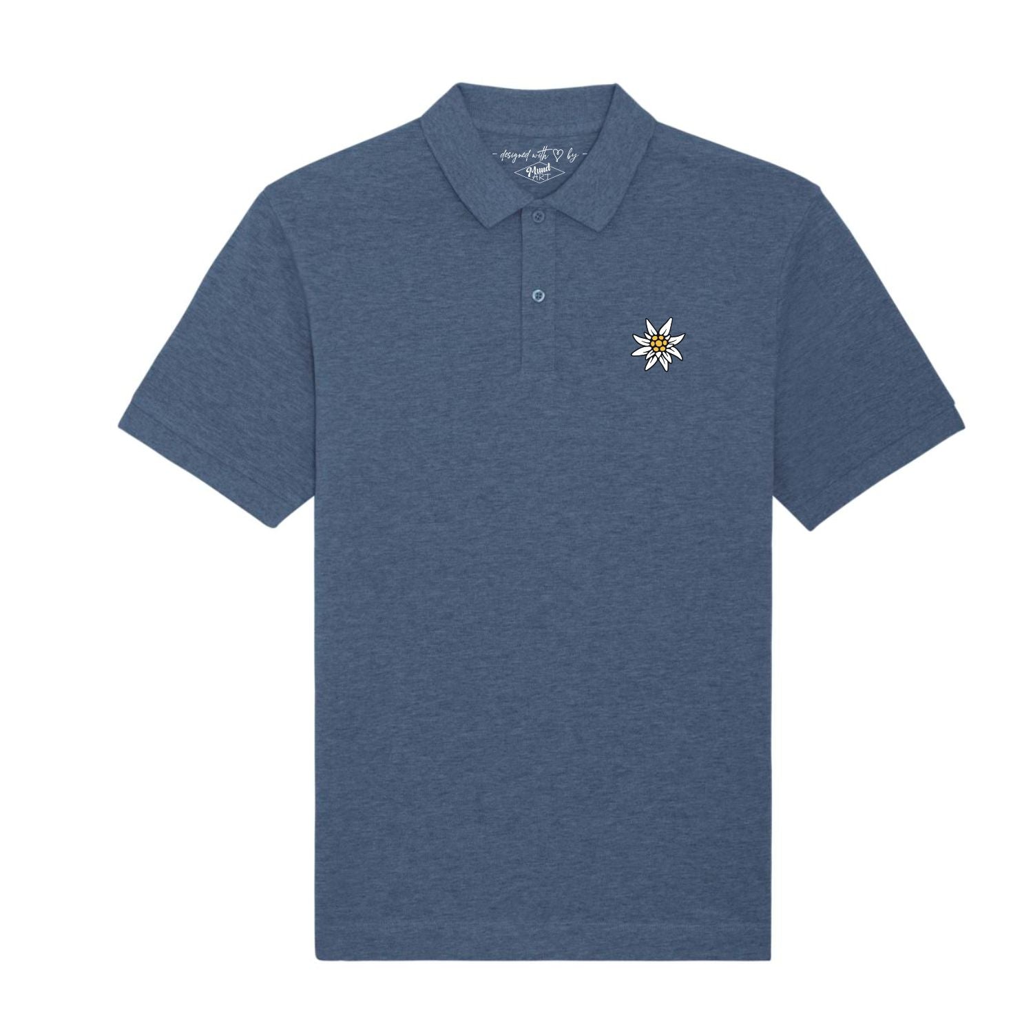 Bayerisches Edelweiß Poloshirt BavaRosi Fashion Bayerische Poloshirts München