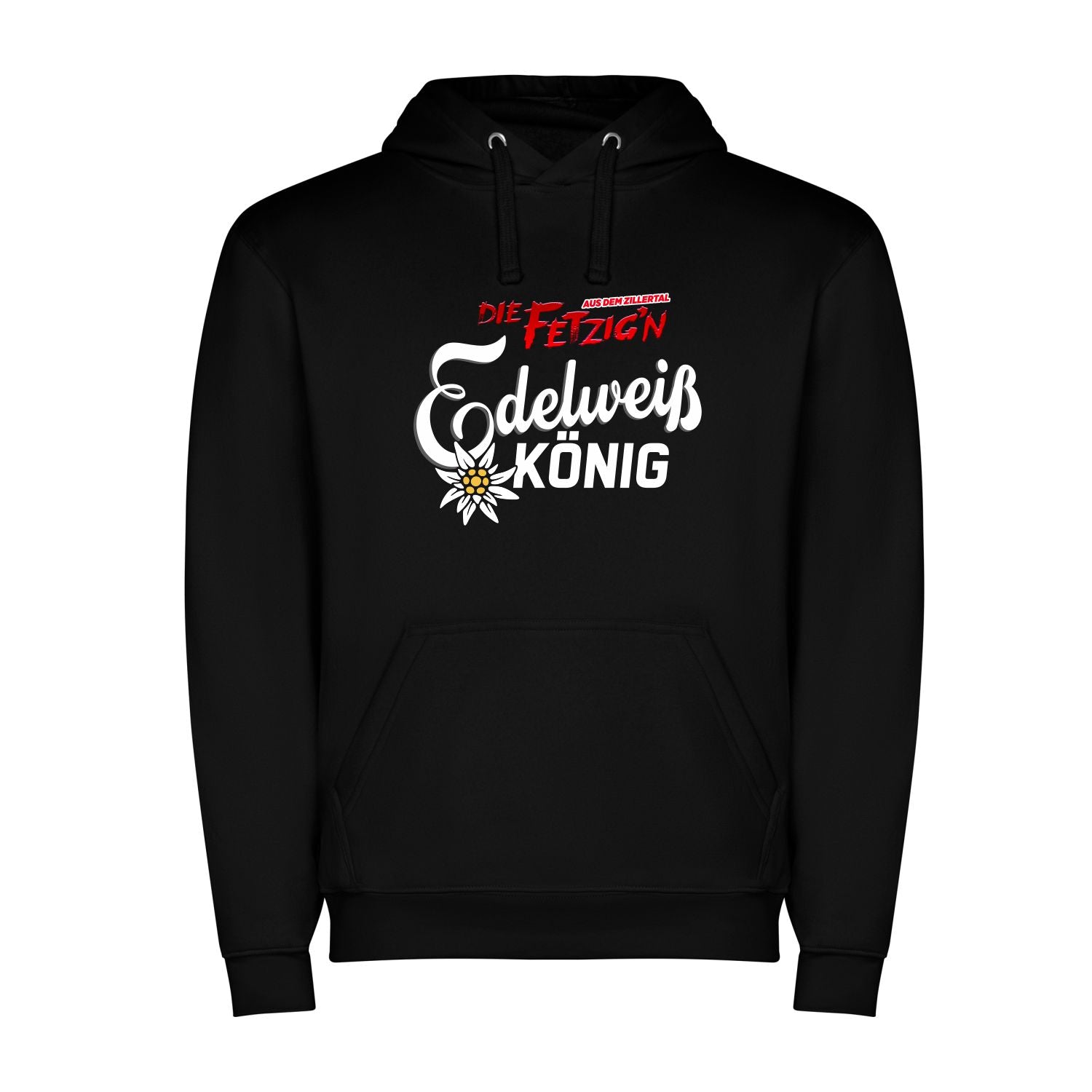 Edelweiß König Hoodie Band Die Fetzign aus dem Zillertal Fanshop BavaRosi Fashion Fanartikel Bandshirts
