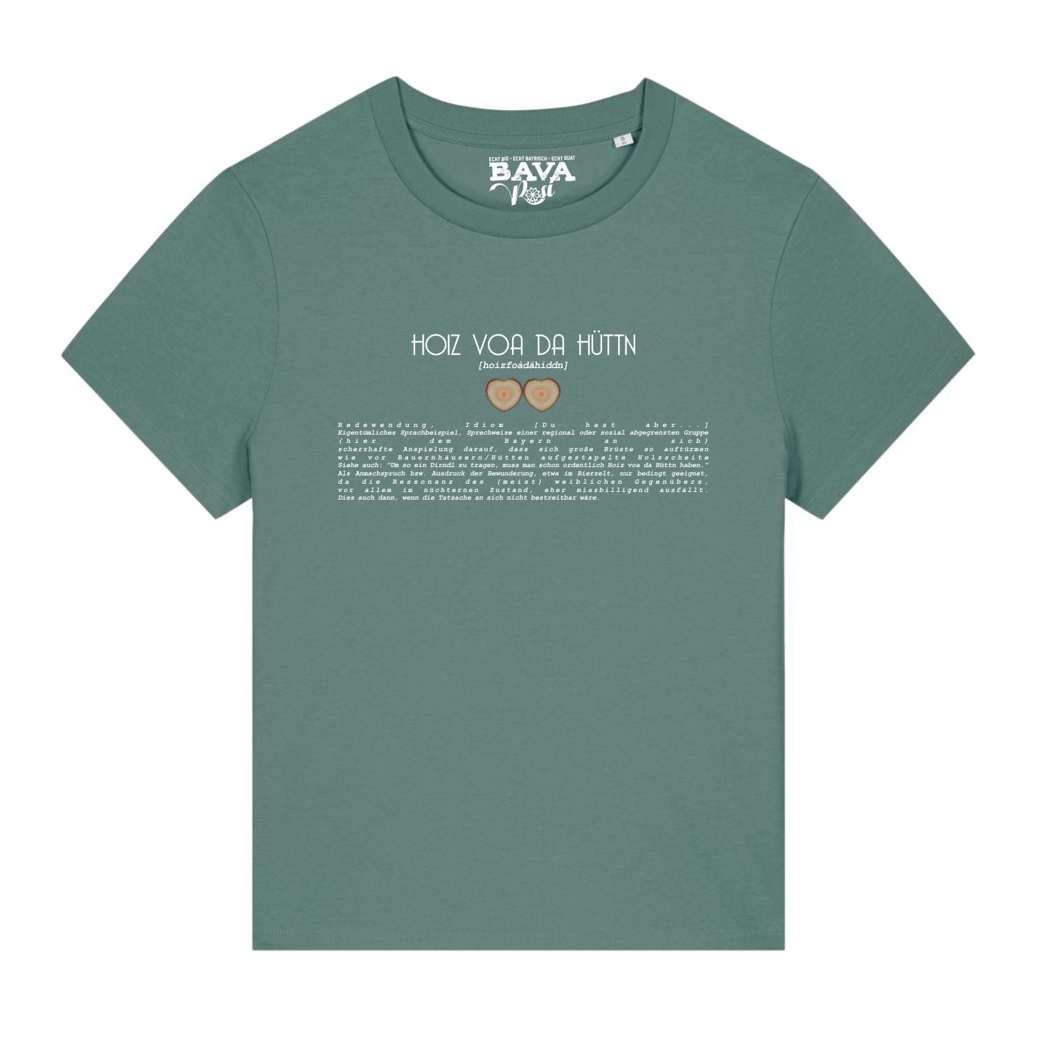 Hoiz voa da Hüttn Damen T-Shirt BavaRosi Fashion Bayerische Damen Shirt Shop München