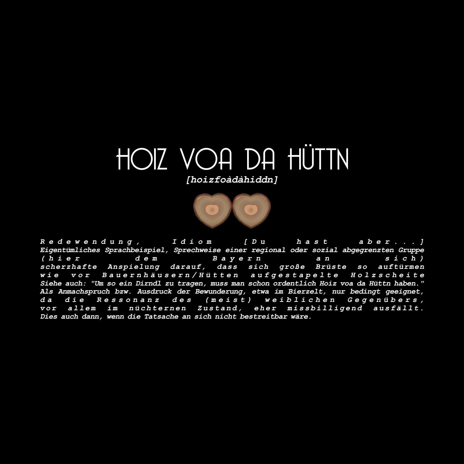 #HOIZVOADAHÜTTN unisex