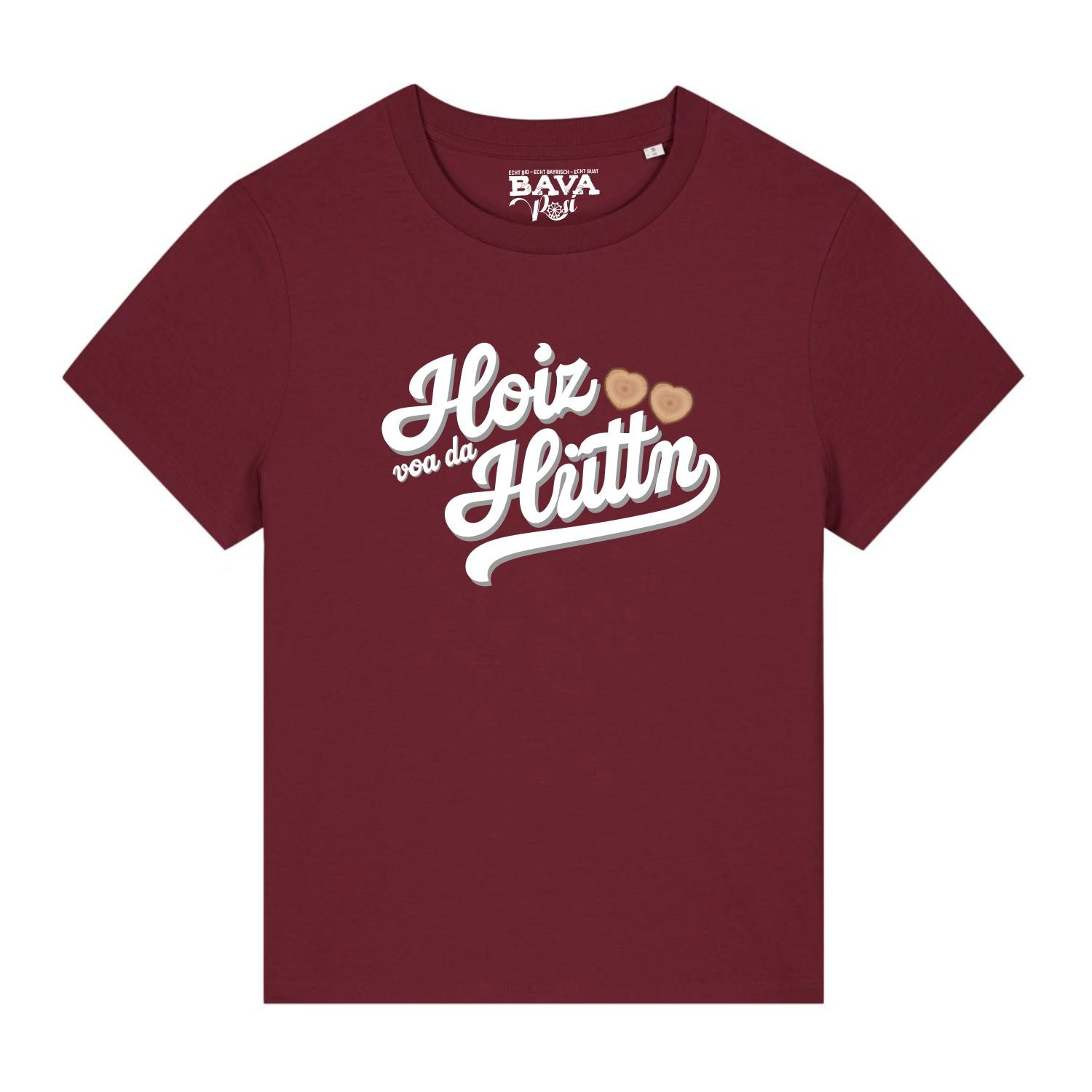 Hoiz voa da Hüttn Damen T-Shirt BavaRosi Fashion Bayerische Damenshirts