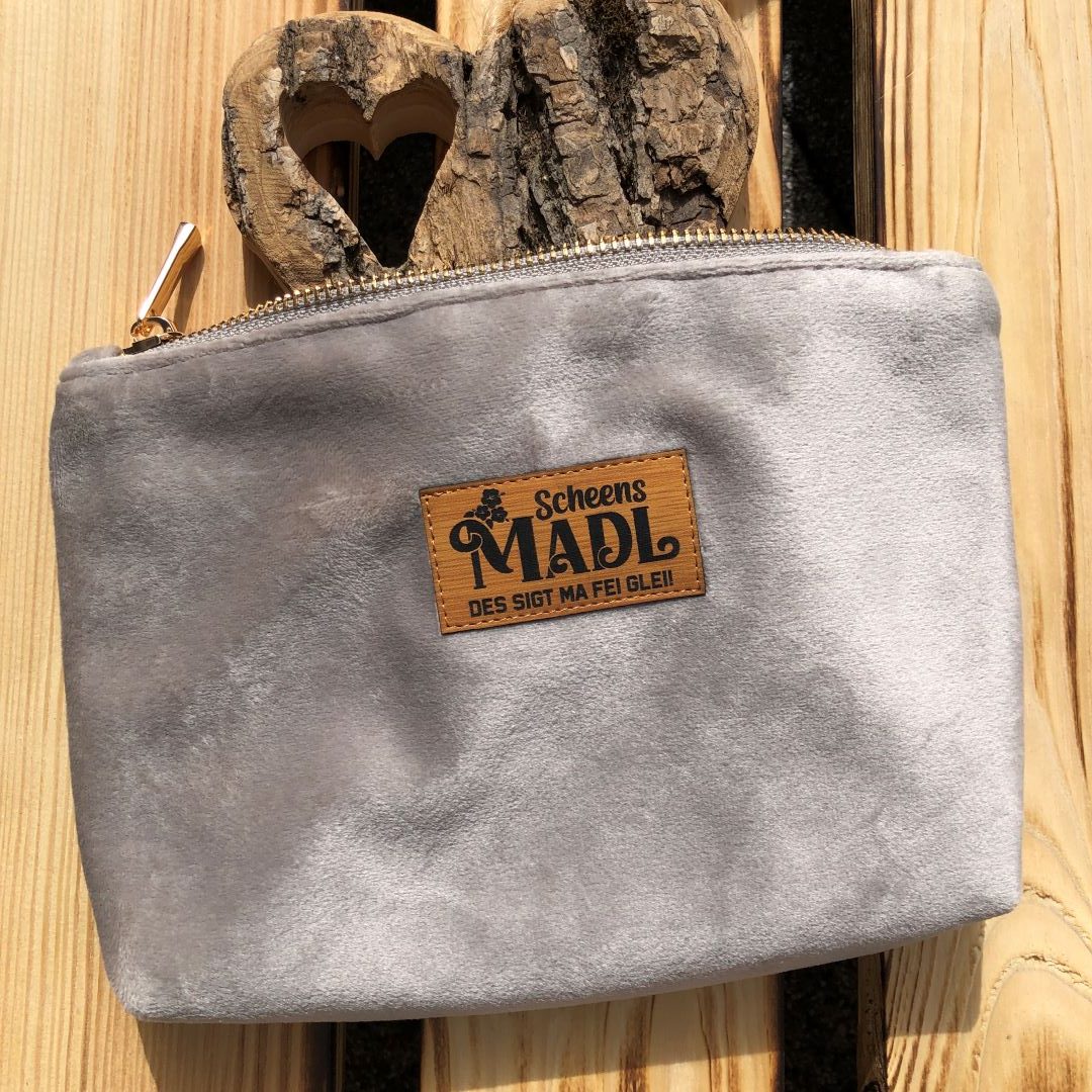 #SCHEENSMADL Samt-Kosmetiktasche