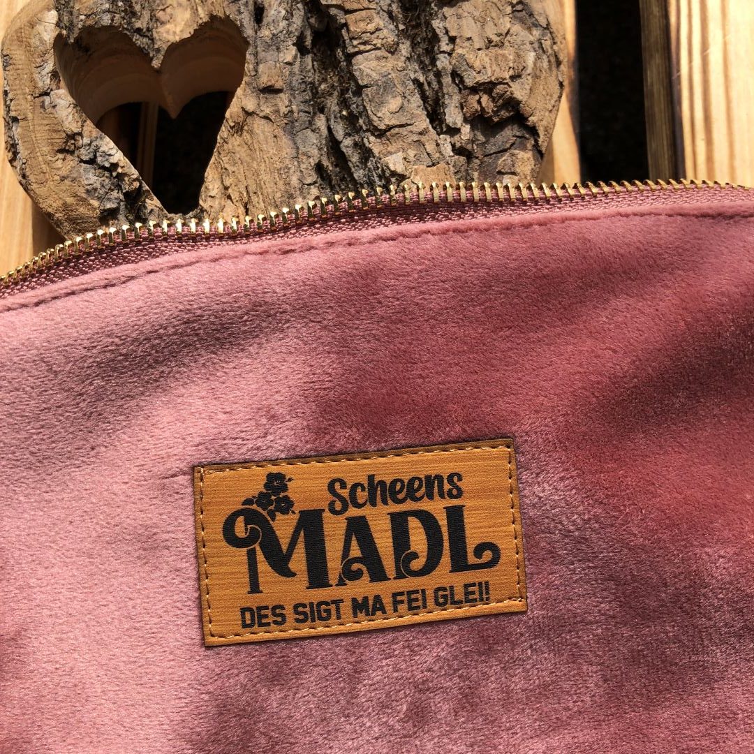 #SCHEENSMADL Samt-Kosmetiktasche