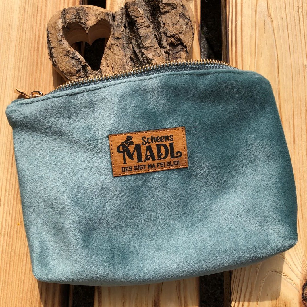 #SCHEENSMADL Samt-Kosmetiktasche