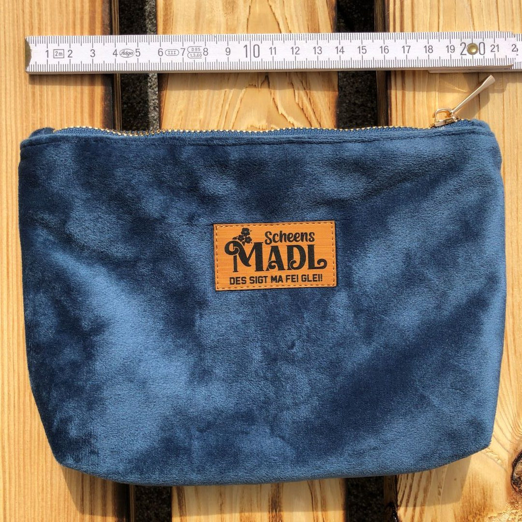 #SCHEENSMADL Samt-Kosmetiktasche