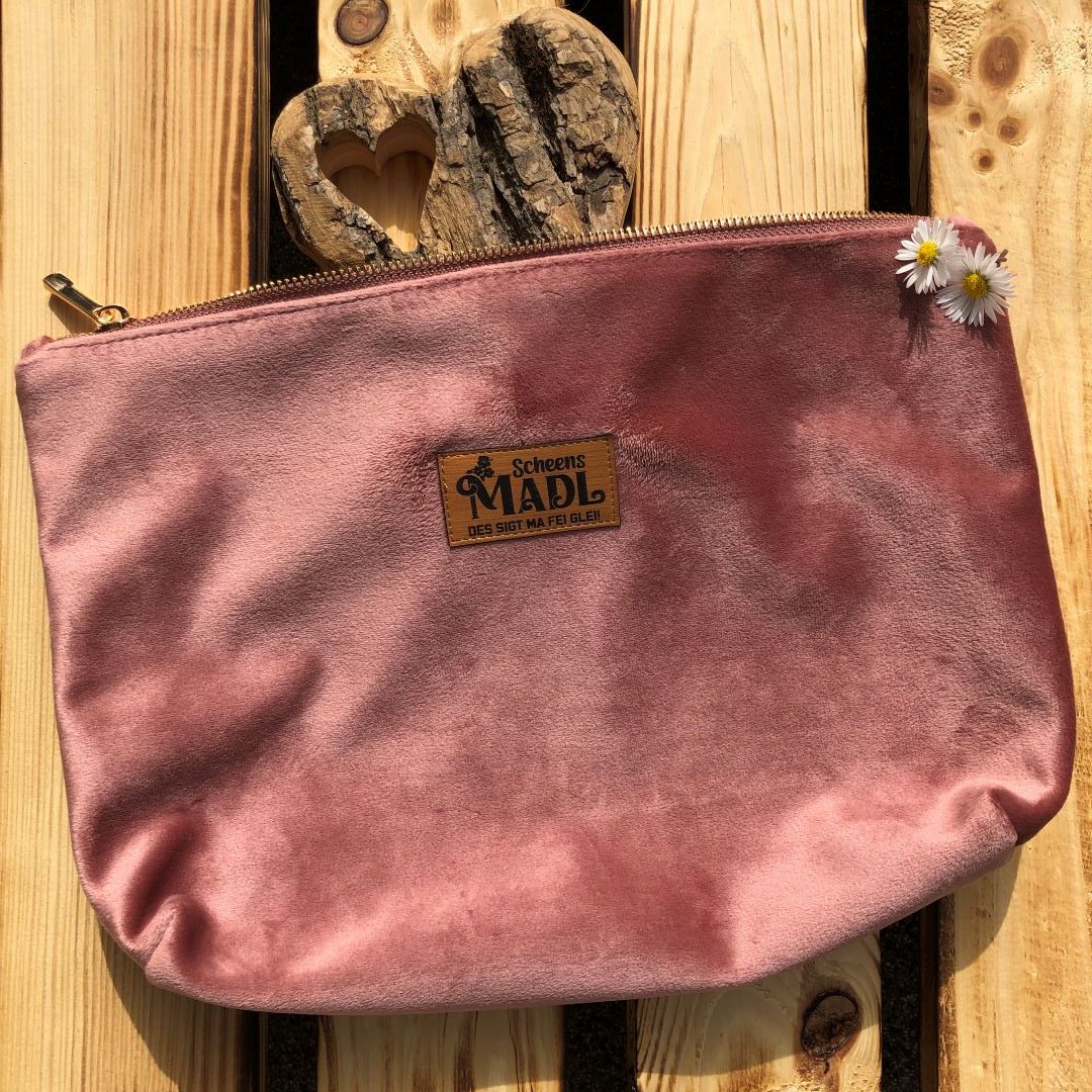#SCHEENSMADL Samt-Kosmetiktasche