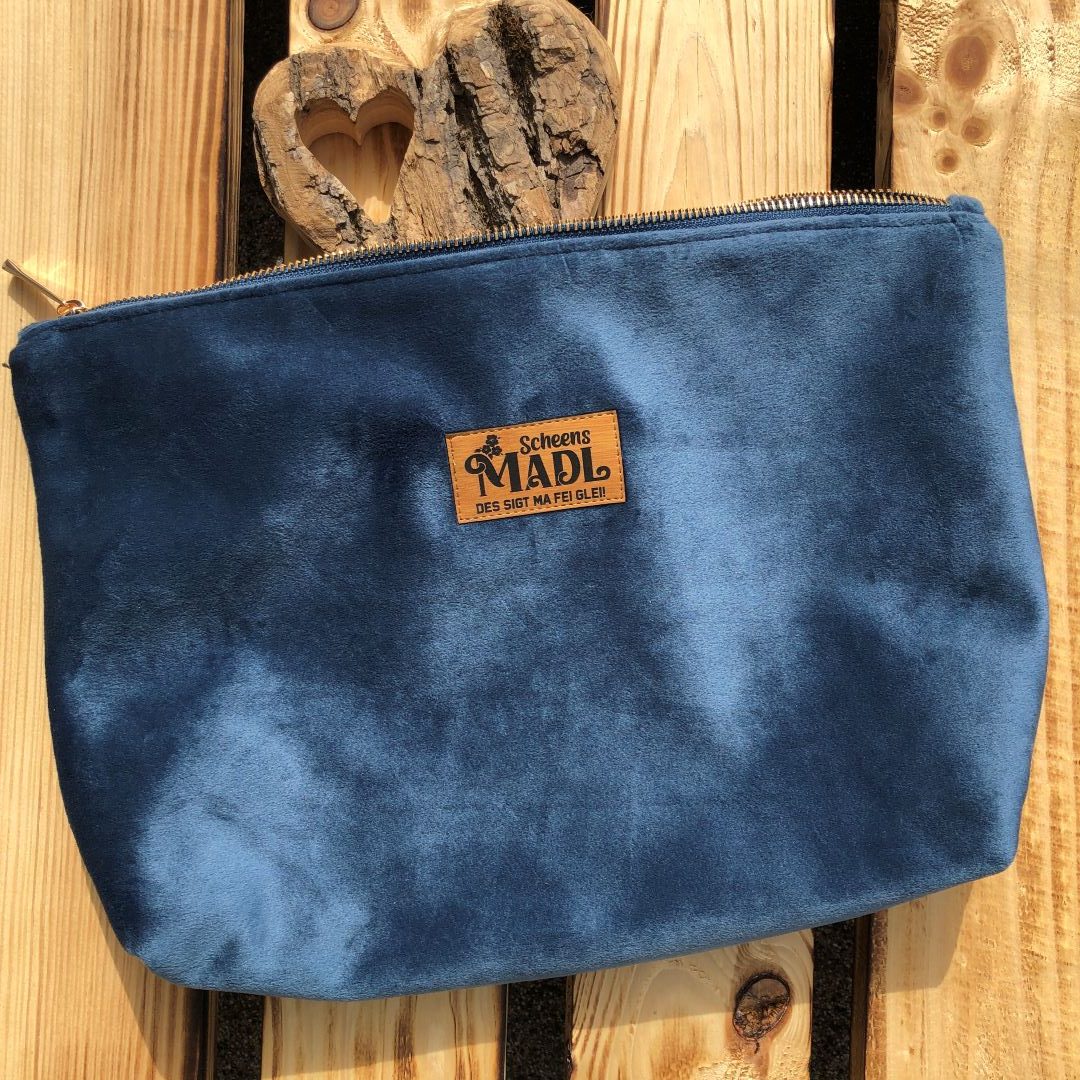 #SCHEENSMADL Samt-Kosmetiktasche