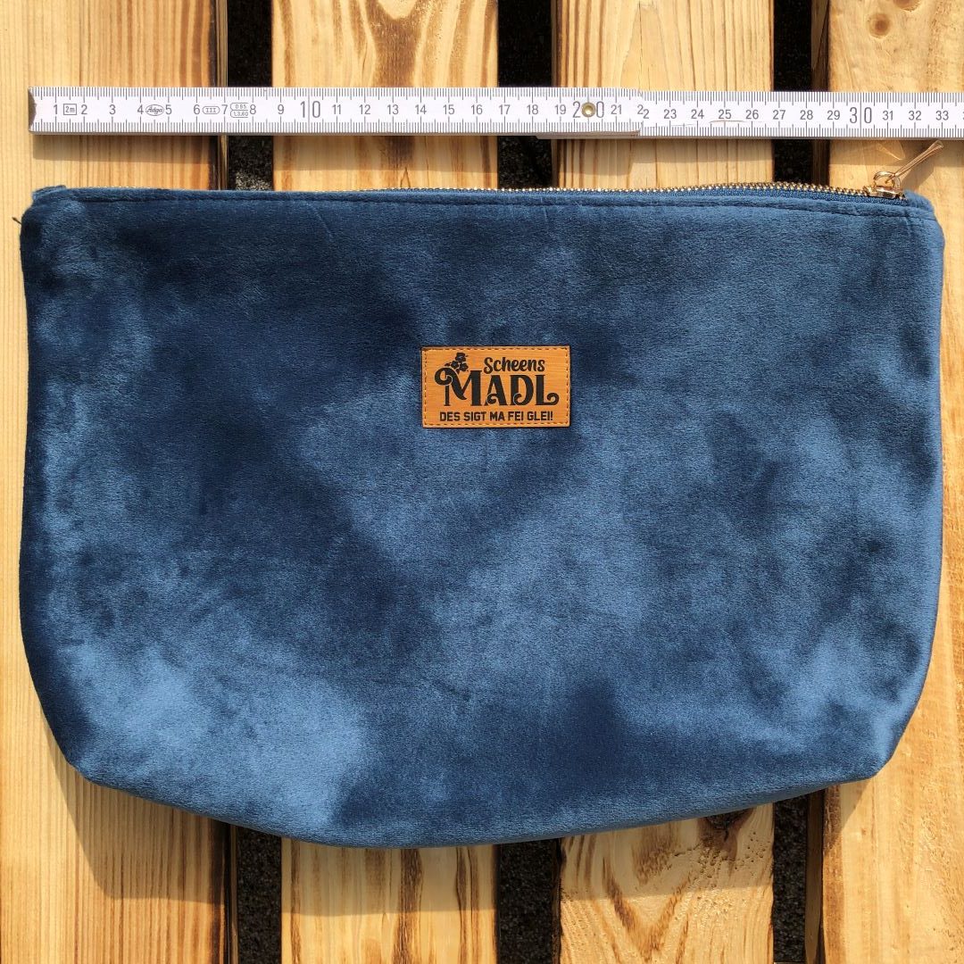 #SCHEENSMADL Samt-Kosmetiktasche