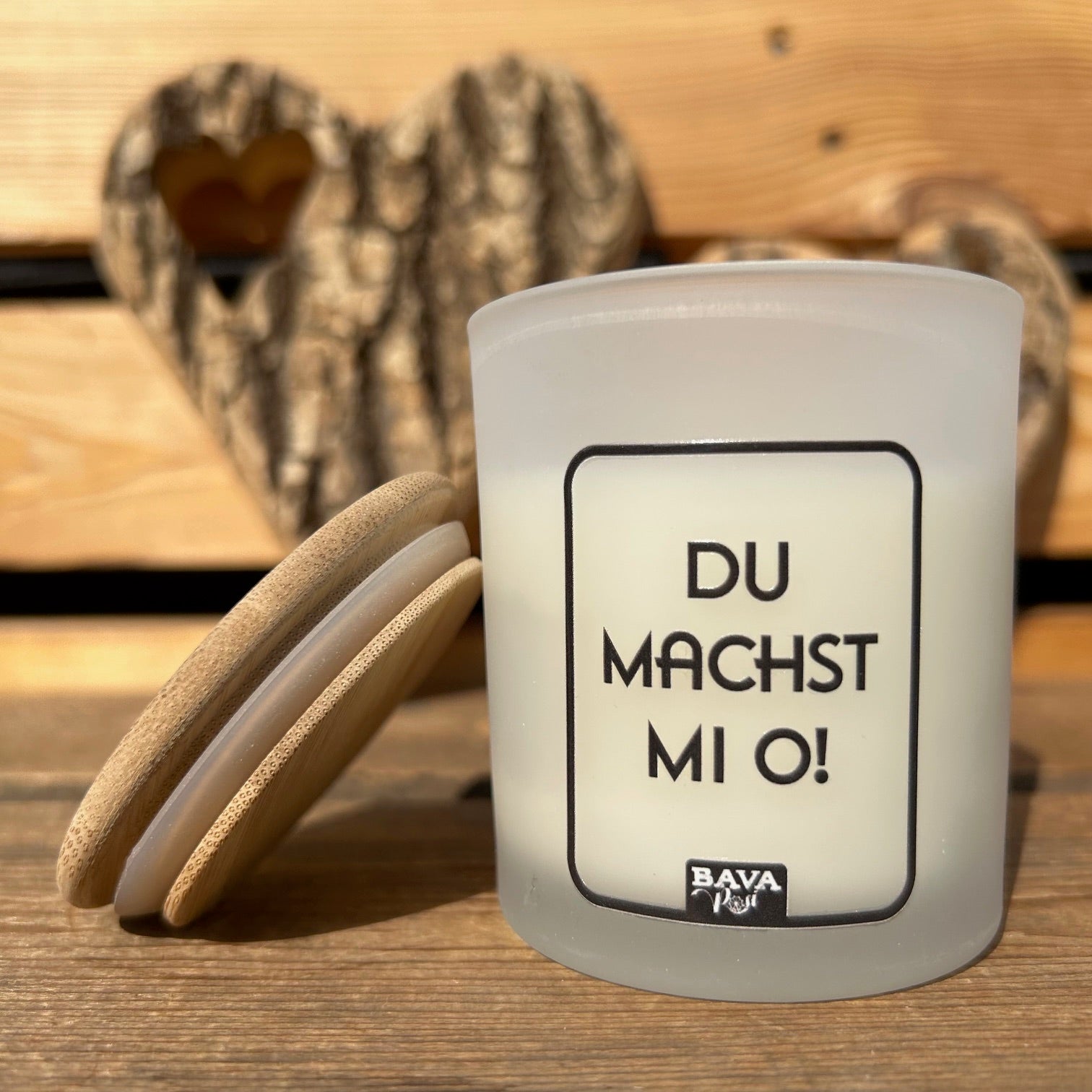 Bayerische Duftkerze Du machst mi O Lustige Spruchkerze im bayerischen Dialekt Shop BavaRosi Fashion