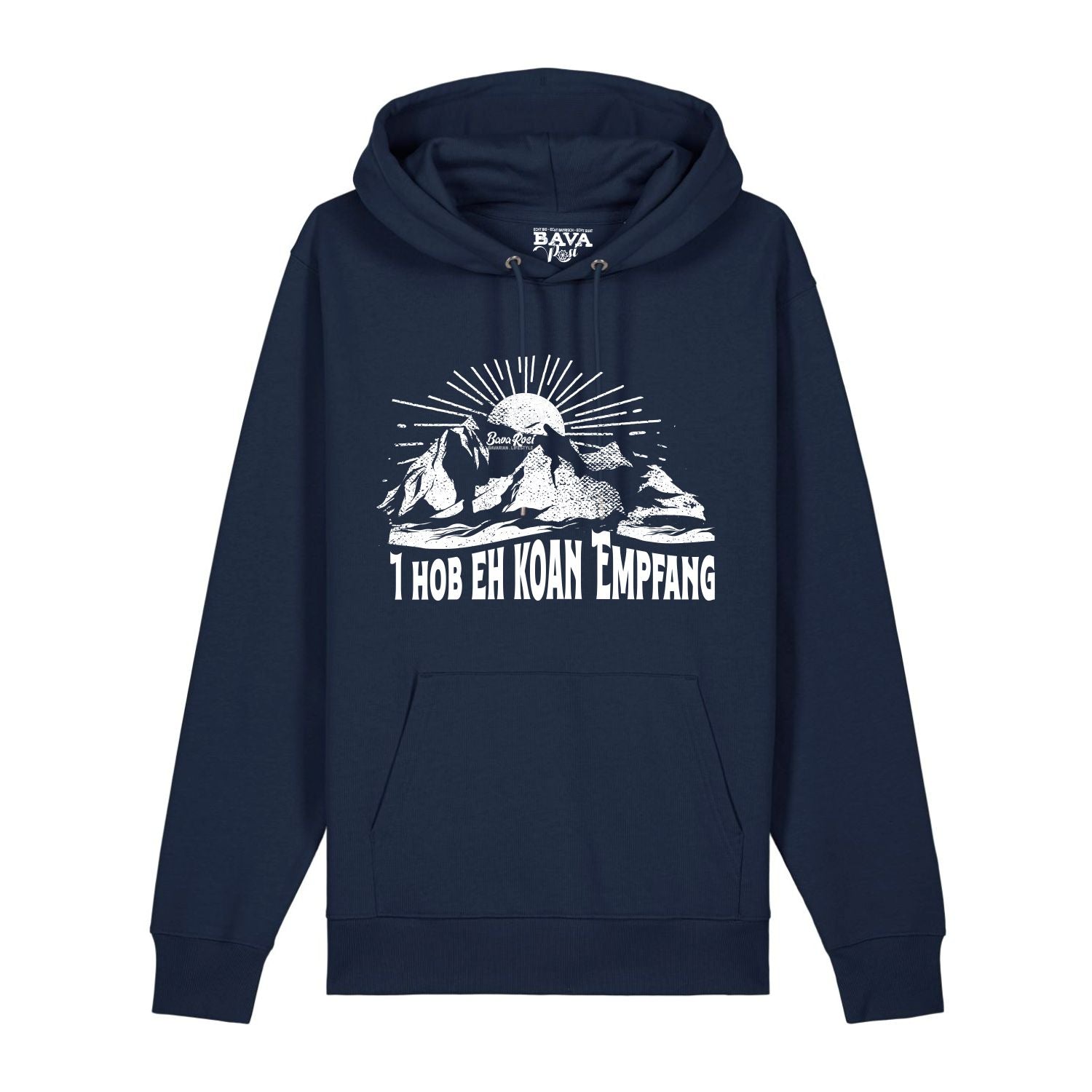 Koan Empfang Hoodie BavaRosi Fashion Bayerische Hoodies Berge München Füssen Garmisch Mittenwald Landshut Rosenheim Tegernsee Mode Shop