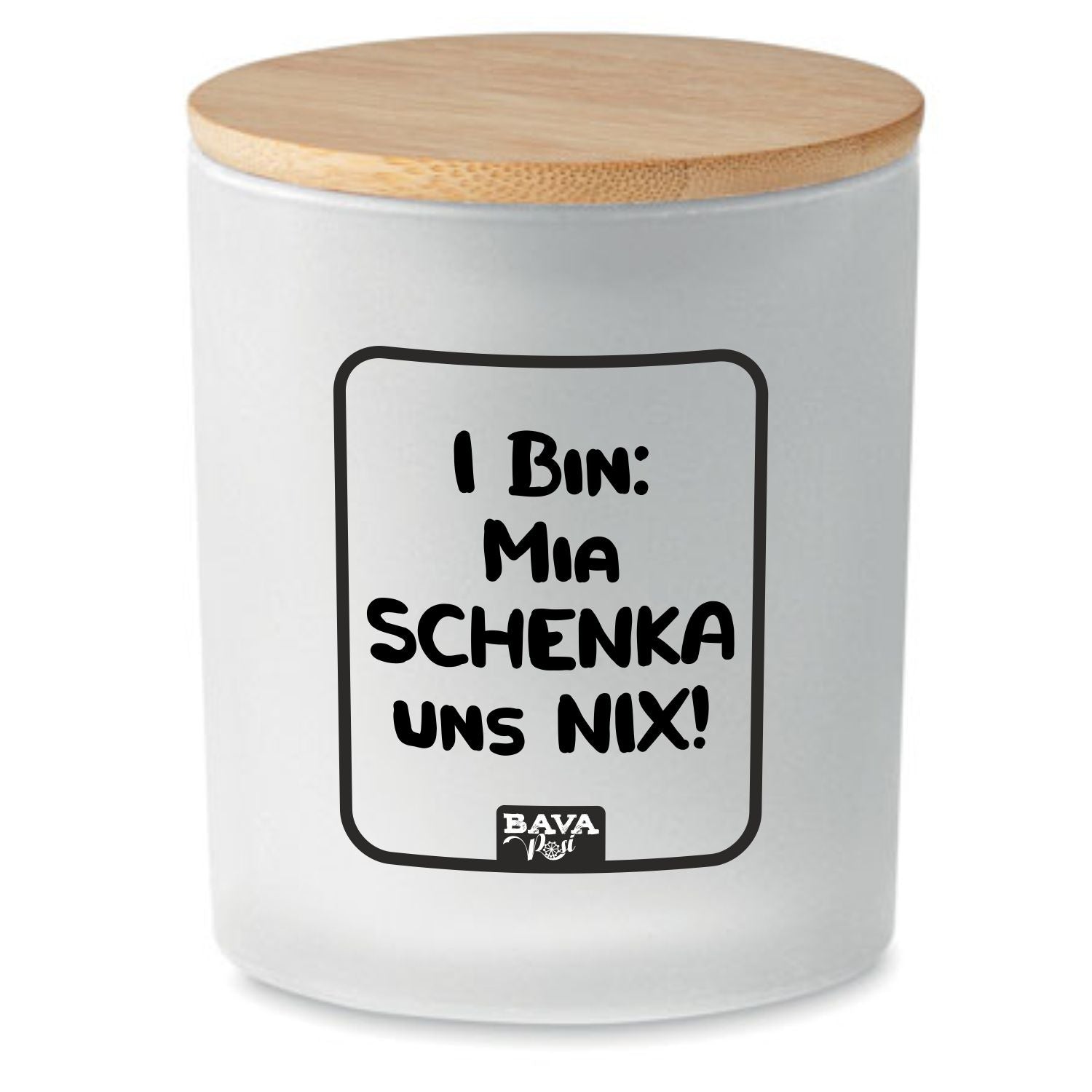 Kerze Bayern Bayerische Kerze Geburtstag mit Spruch Mia schenka uns nix Bavarosi Kerzen Shop München Regensburg Augsburg Passau