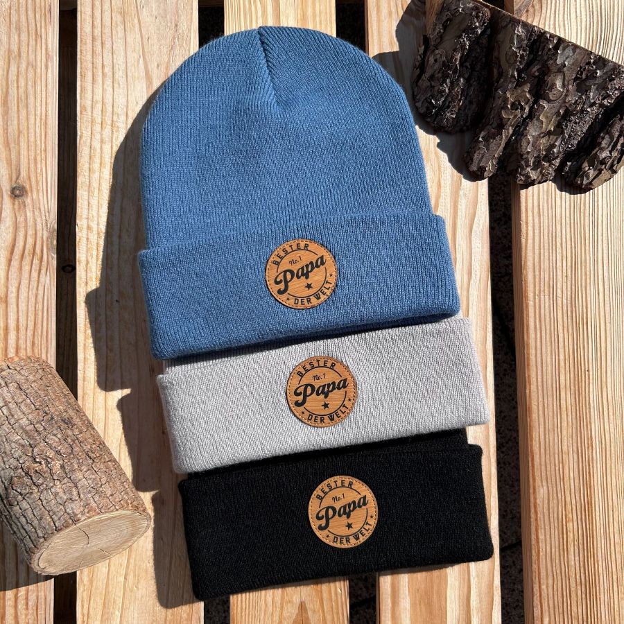 Mütze #PAPA Bester der Welt - Bester Papa Beanie | Tolles Geschenk für Väter zum Geburtstag oder Weihnachten