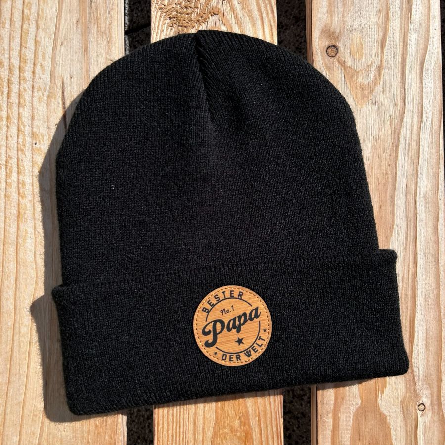Mütze #PAPA Bester der Welt - Bester Papa Beanie | Tolles Geschenk für Väter zum Geburtstag oder Weihnachten