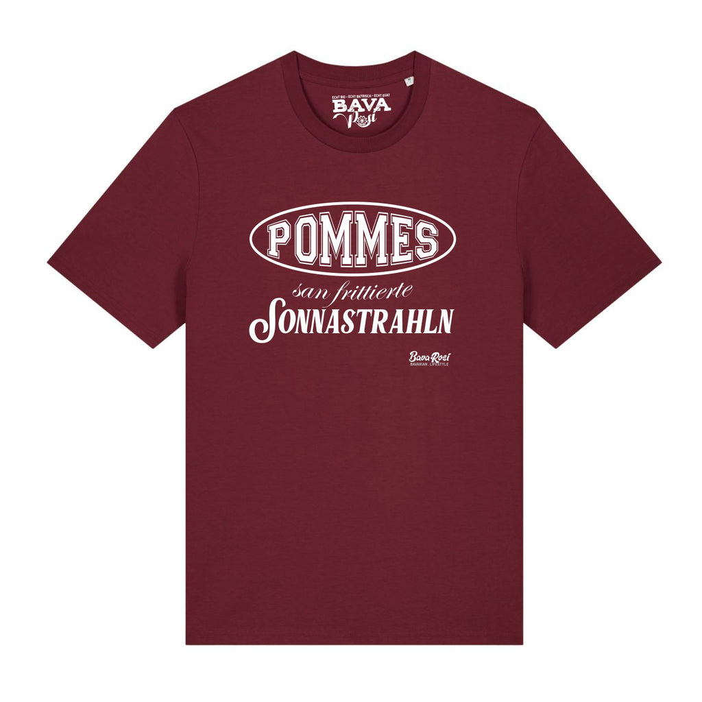 Pommes T-Shirt Frittierte Sonnenstrahlen Bayerische T-Shirts München Augsburg Regensburg Passau Garmisch Ingolstadt Mode Shop