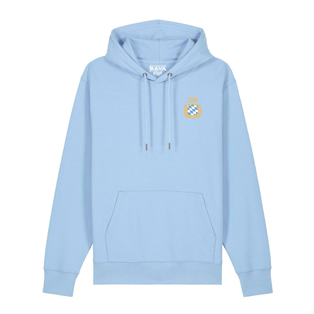 Royal Bavarian Hoodie mit Bayern Wappen bayerischer Flagge bestickt Bavarosi Fashion