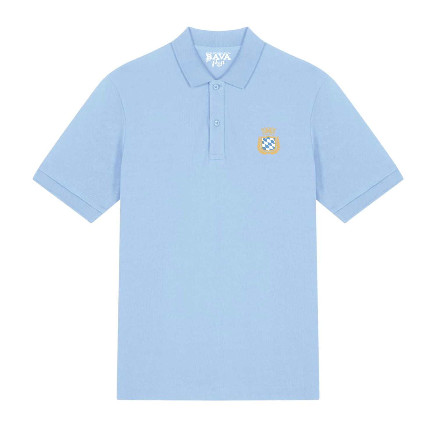 Royal Bavarian Poloshirt BavaRosi Fashion Bayerisches Polo mit Bayern Wappen Bayern Flagge und bayerischer Raute bestickt Bayerische Poloshirts München Augsburg Landshut Tegernsee Garmisch Starnberger See Ammersee Mode Shop