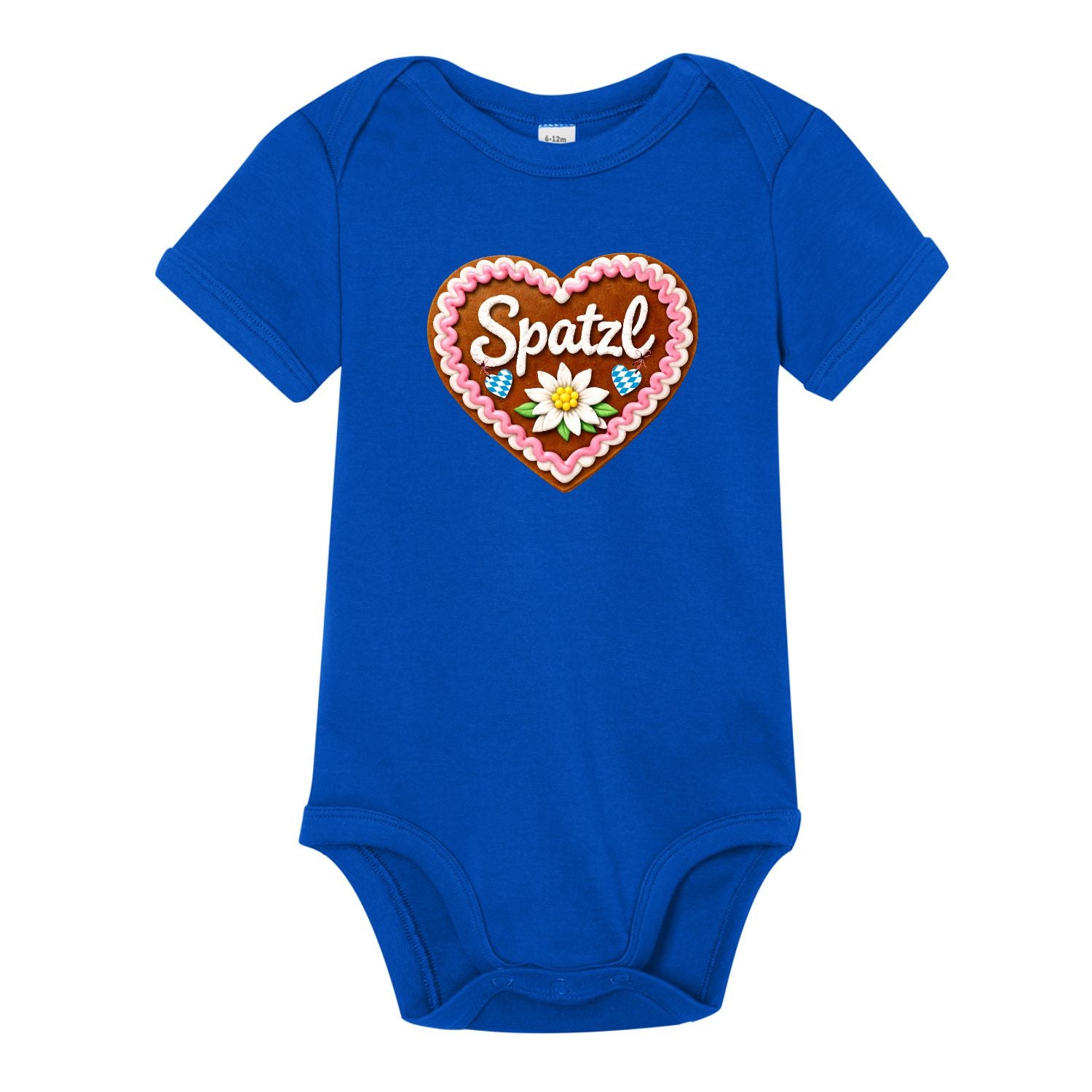 #SPATZL Herz Bayerischer Baby Body | Süße Babysachen für Mädchen als Geschenk zur Geburt