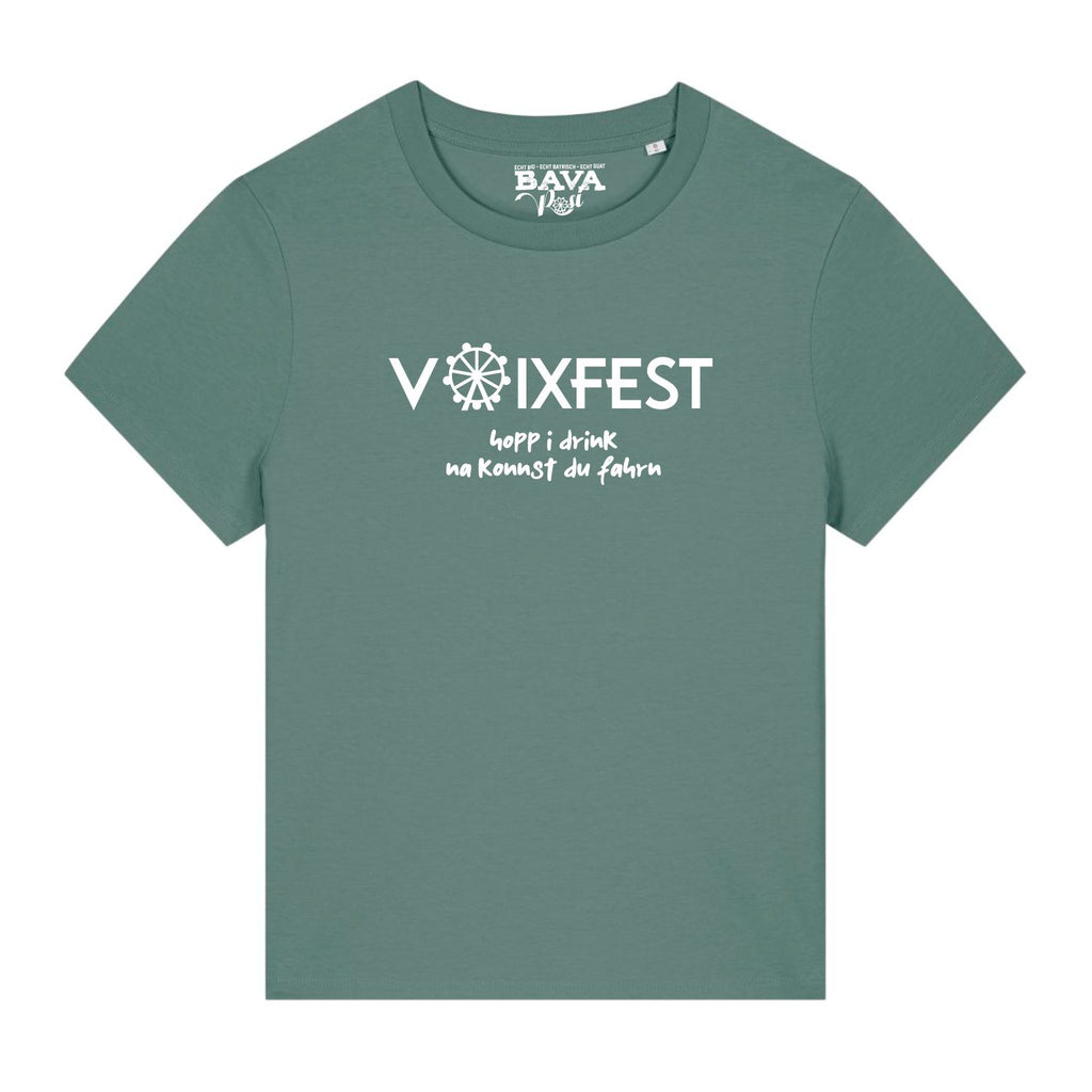 Voixfest Damen T-Shirt BavaRosi Fashion Bayerische Damenshirts Designer Volksfest Wiesn Oktoberfest T-Shirts für Damen